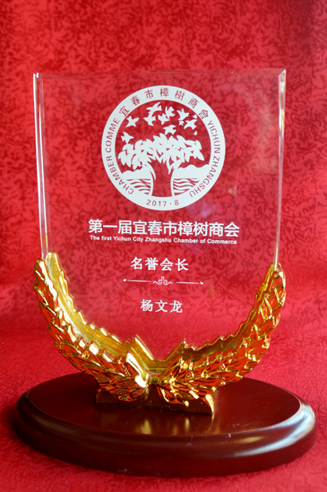 楊文龍董事長(zhǎng)受聘為宜春市樟樹(shù)商會(huì)名譽(yù)會(huì)長(zhǎng)